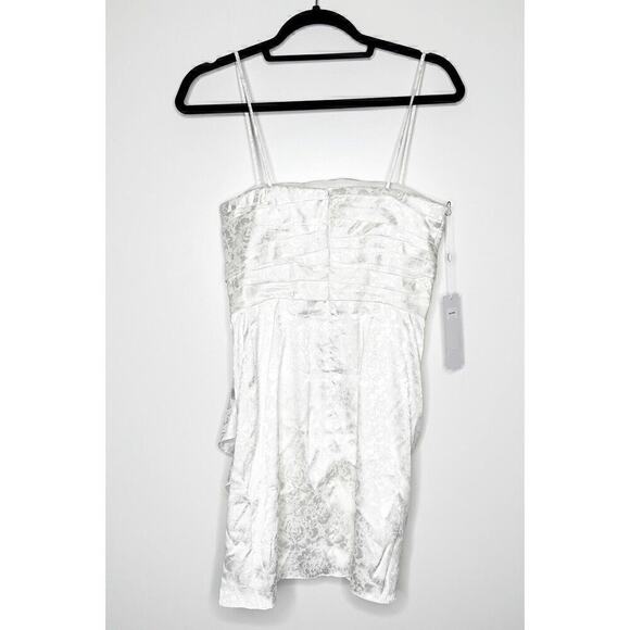 NWT Ronny Kobo June Floral Jacquard Bow Mini Cocktail Dress White Size Small - Picture 5 of 8